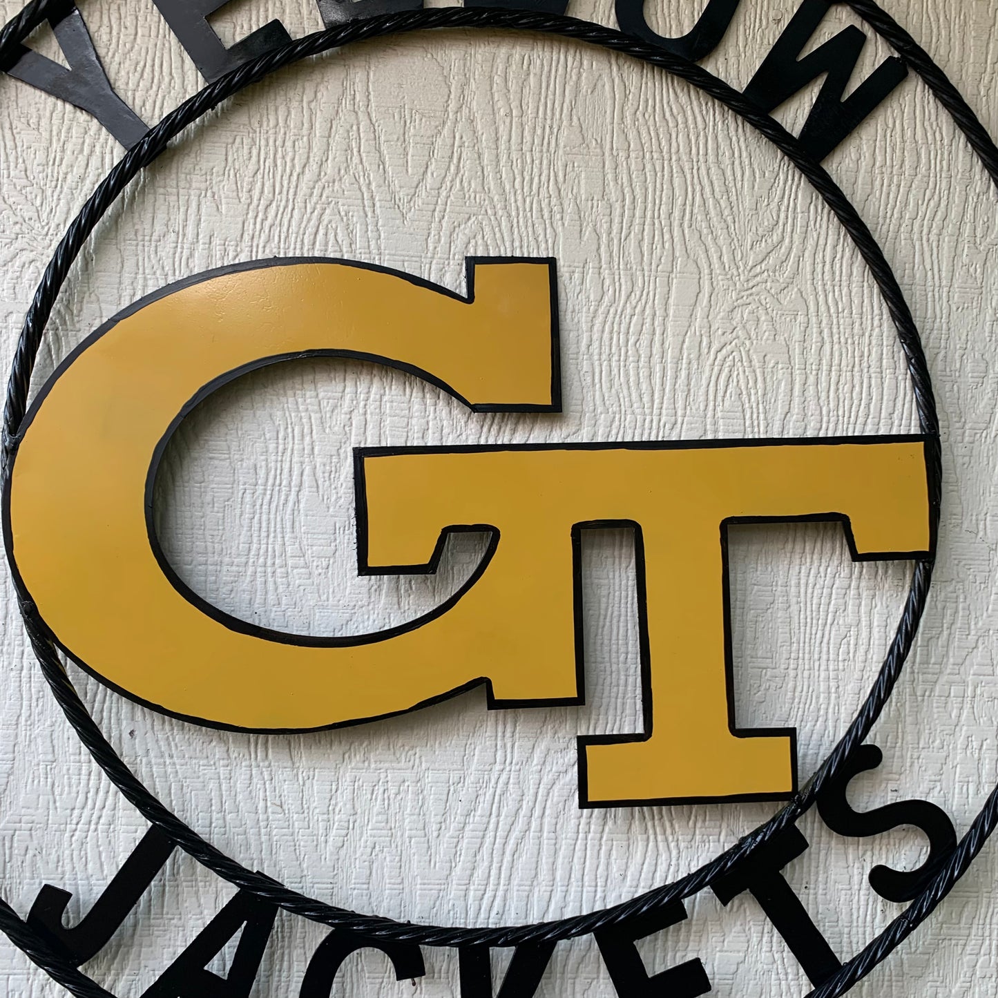 GEORGIA TECH YELLOW JACKETS CUSTOM METAL VINTAGE CRAFT SIGN TEAM WALL ART WESTERN HOME DECOR HANDMADE 12",18",24",32",36"