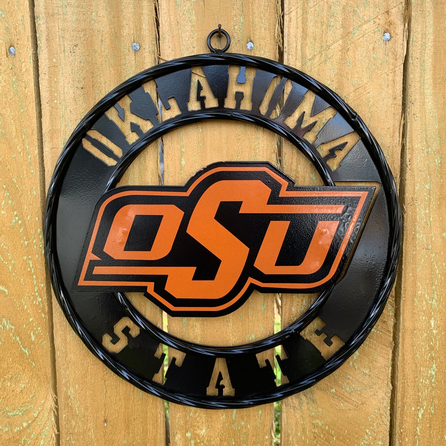 12" OSU OKLAHOMA STATE COWBOYS CUSTOM METAL VINTAGE CRAFT SIGN WESTERN HOME DECOR HANDMADE