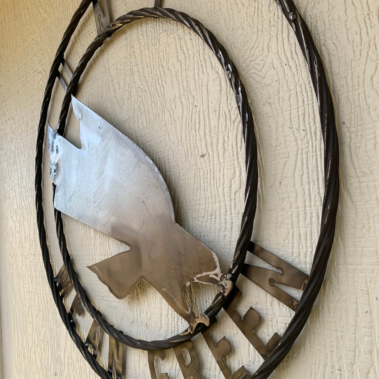 12", 18", 24", 32" UNT MEAN GREEN RAW METAL CUSTOM VINTAGE CRAFT WALL ART TEAM SIGN HANDMADE