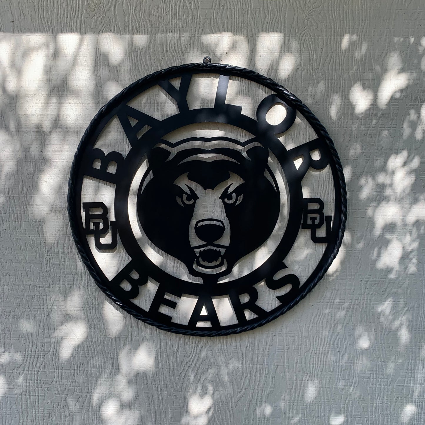 12", 18", 24", 32" BAYLOR BEARS ALL BLACK CUSTOM METAL VINTAGE TEAM SIGN WALL ART WESTERN HOME DECOR