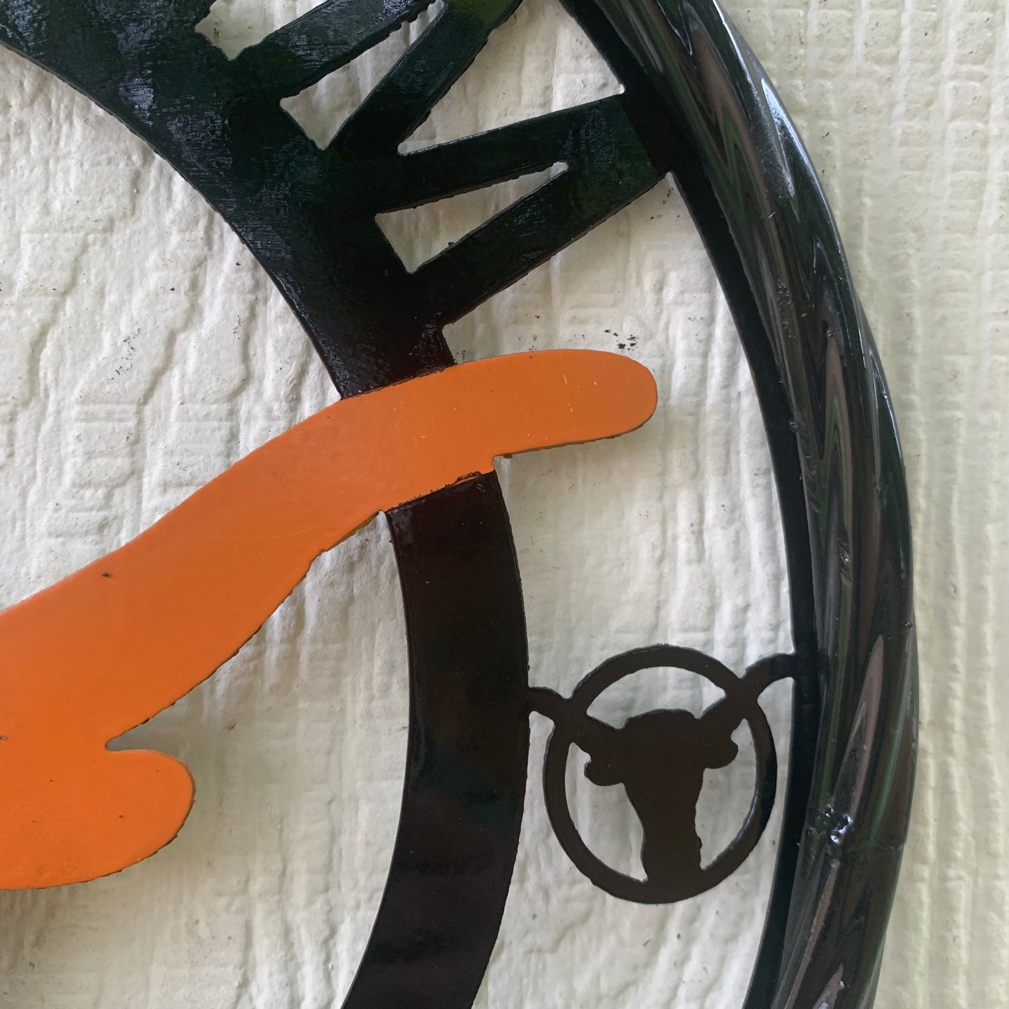 HOOKEM HORNS TEXAS LONGHORNS HOOK EM METAL CUSTOM VINTAGE CRAFT WALL ART TEAM SIGN HANDMADE