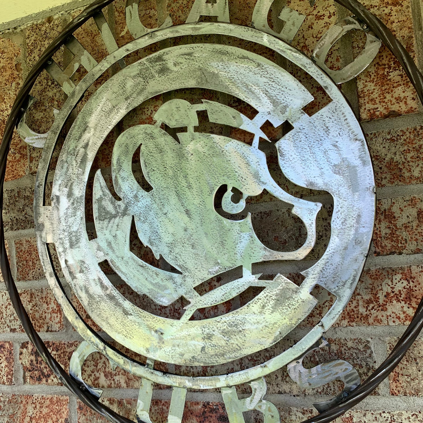 12", 18", 24", 32" CHICAGO CUBS CUSTOM RAW METAL VINTAGE CRAFT TEAM SPORTS SIGN HANDMADE