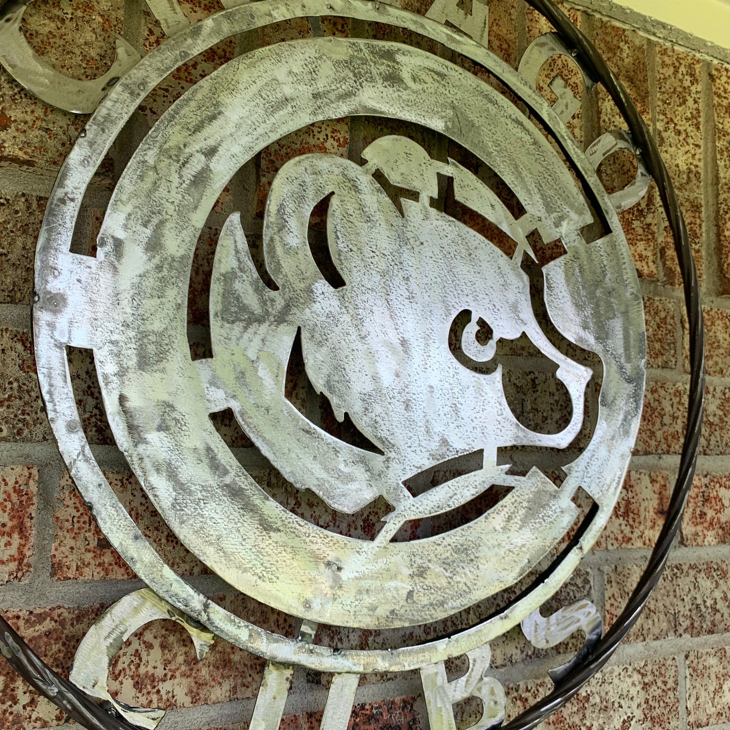 12", 18", 24", 32" CHICAGO CUBS CUSTOM RAW METAL VINTAGE CRAFT TEAM SPORTS SIGN HANDMADE