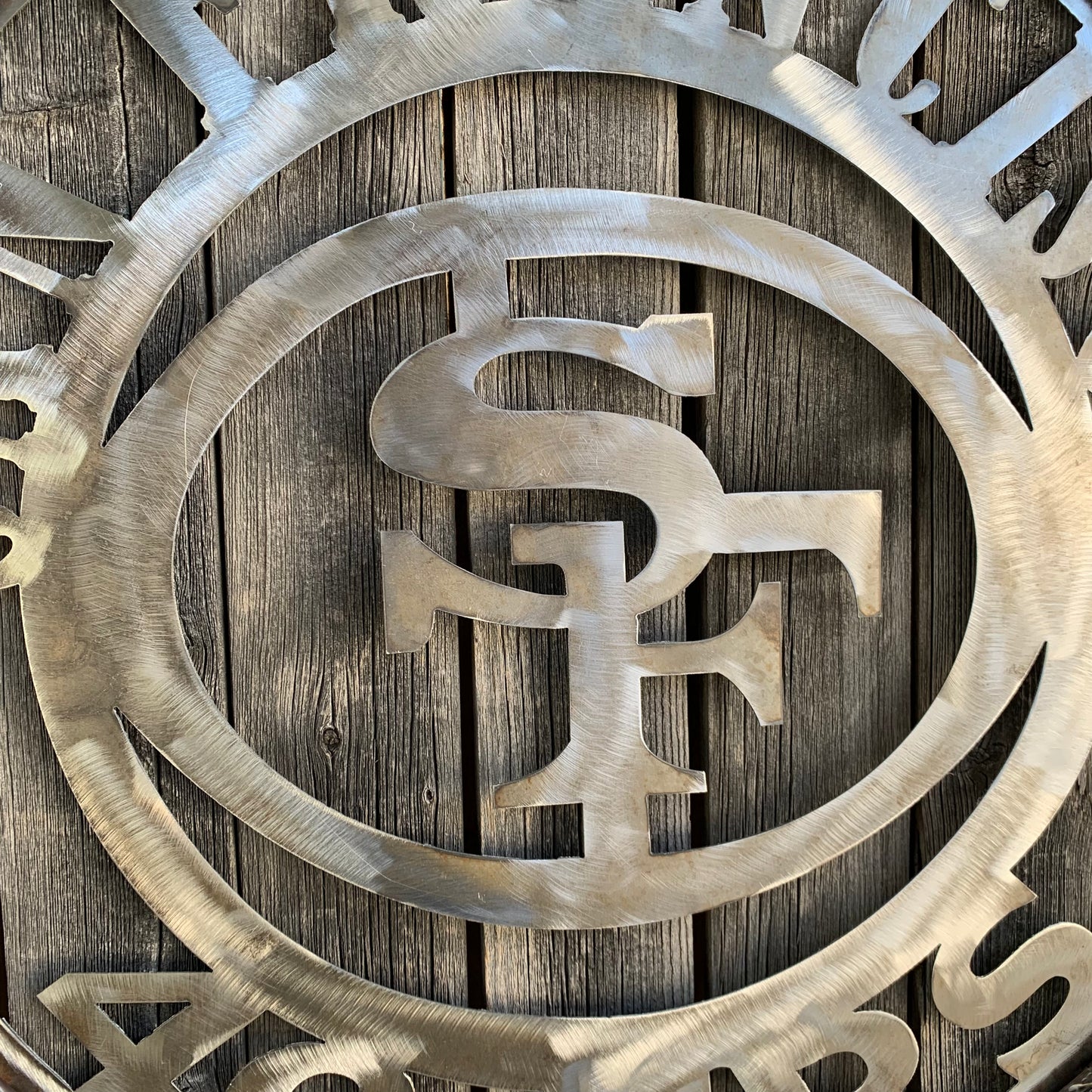 SAN FRANCISCO 49ERS METAL CUSTOM VINTAGE RAW METAL CRAFT TEAM SIGN HANDMADE 12",18",24",32",36",40",50"