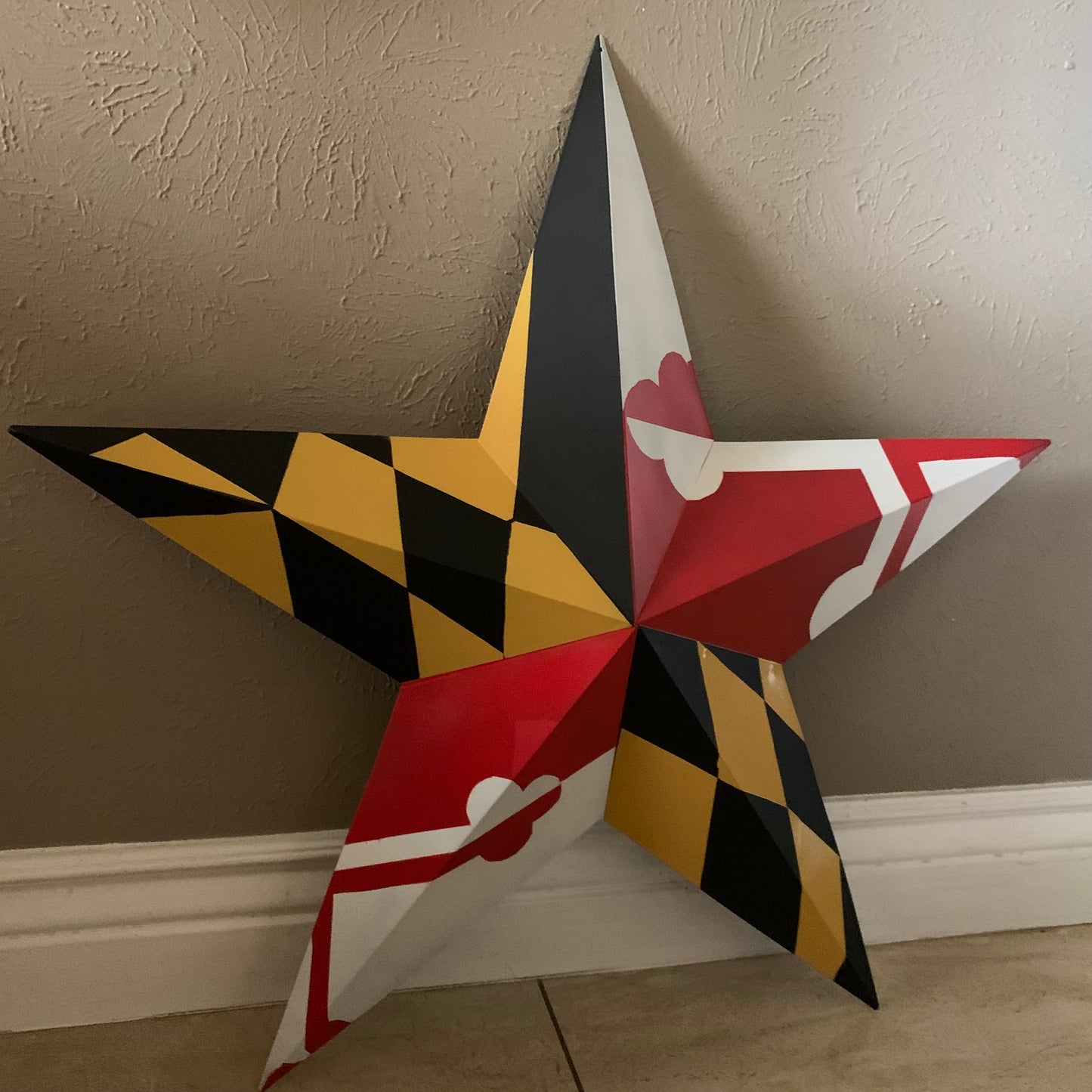 MARYLAND FLAG BARN METAL STAR WESTERN HOME DECOR HANDMADE 22",24",30",36" #EH10423