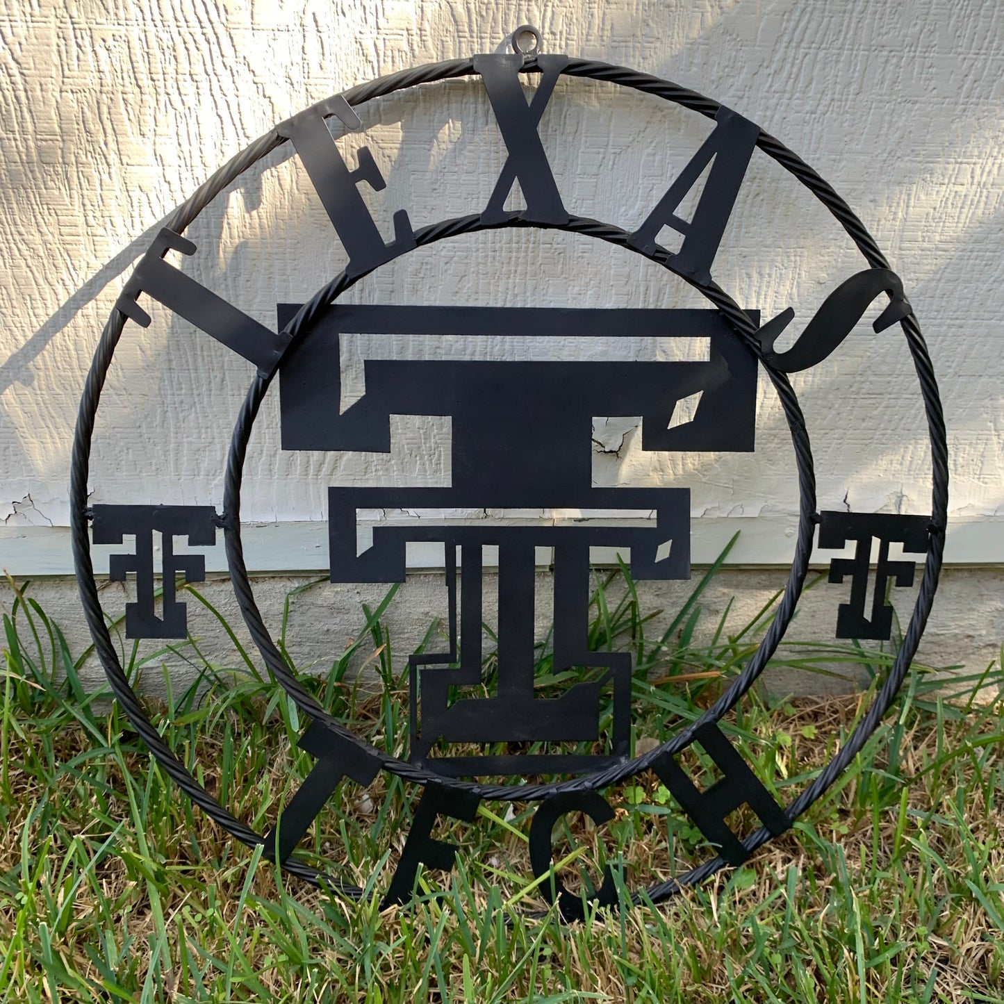 TEXAS TECH RUSTIC BLACK CUSTOM METAL VINTAGE CRAFT WESTERN HOME DECOR HANDMADE