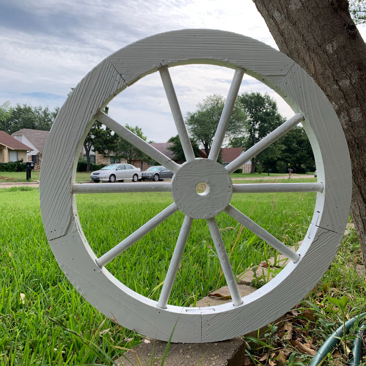 16",24",30" WAGON WHEEL NATURAL STAIN BARN WOOD WESTERN HOME DECOR RUSTIC NEW #EH11189