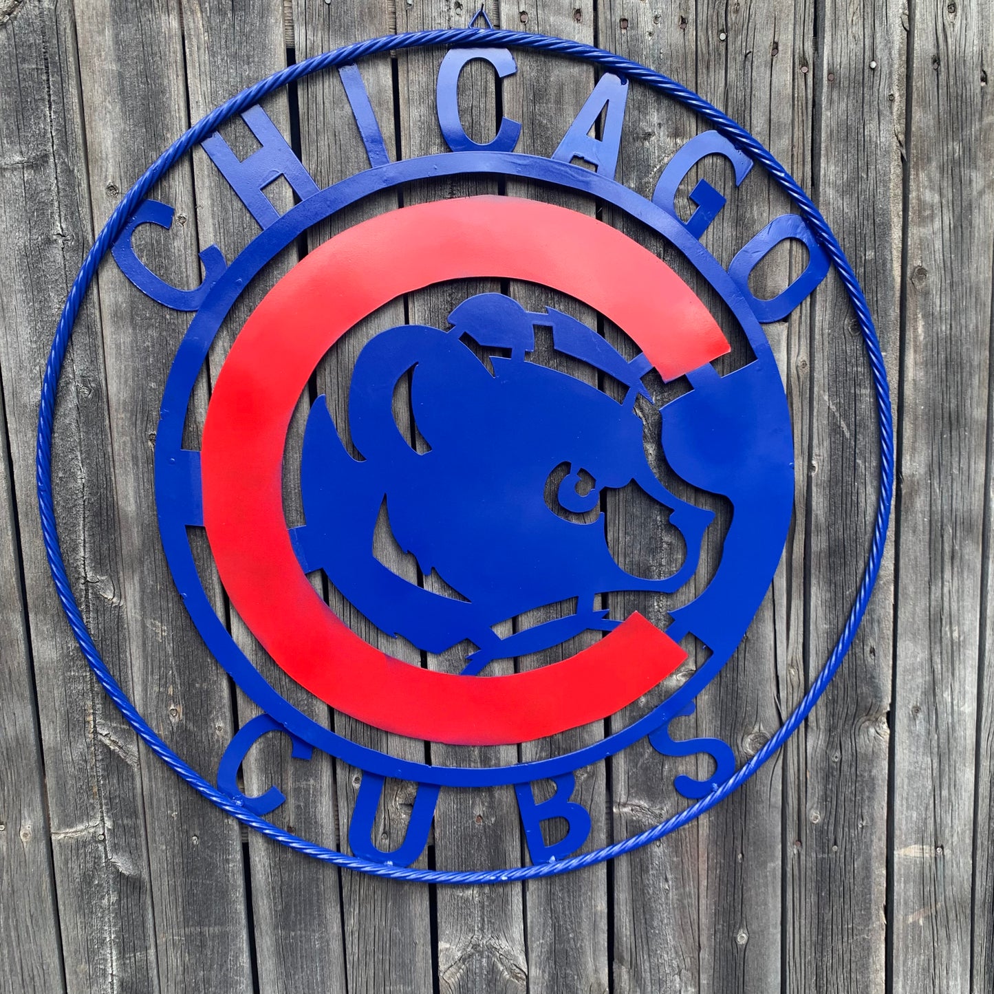 12", 18", 24", 32" CHICAGO CUBS CUSTOM METAL VINTAGE CRAFT TEAM SPORTS SIGN HANDMADE