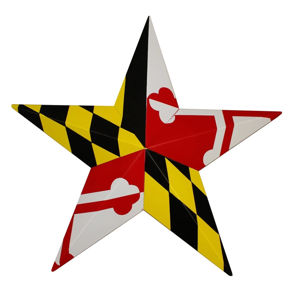 MARYLAND FLAG BARN METAL STAR WESTERN HOME DECOR HANDMADE 22",24",30",36" #EH10423