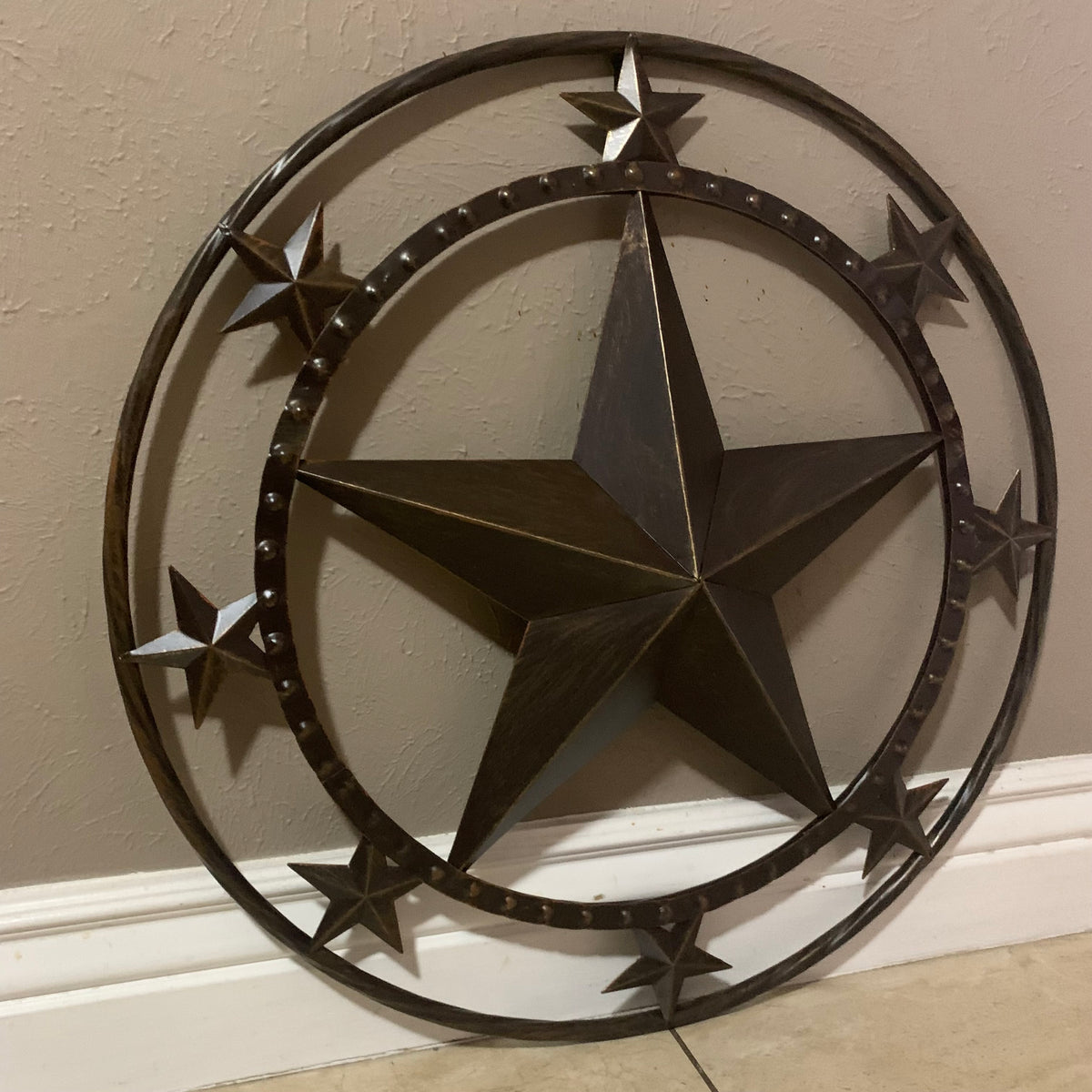 #SI_BC2109 MULTI STARS 24" BARN METAL STAR WESTERN HOME DECOR HANDMADE RUSTIC BRONZE NEW