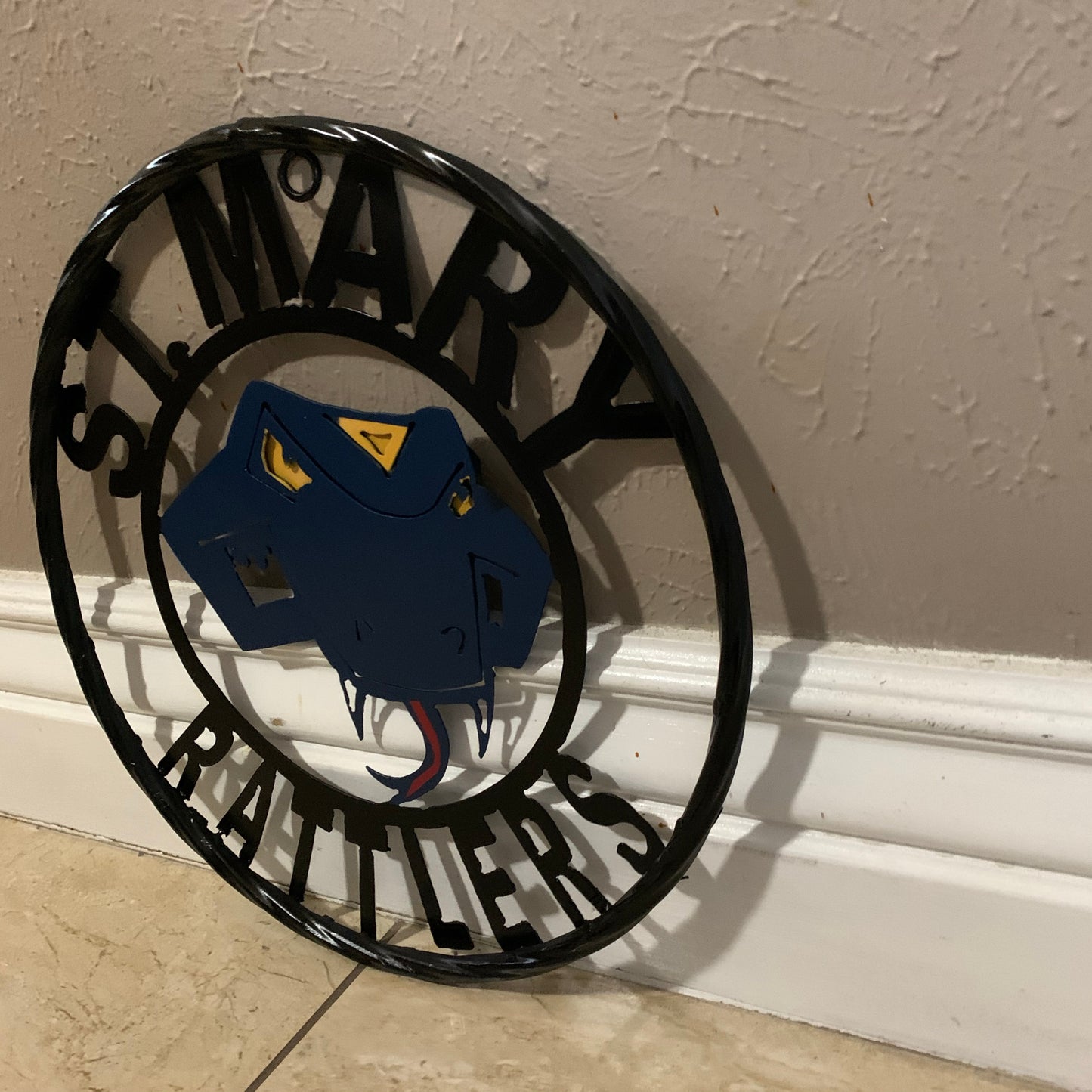 St. MARY RATTLERS METAL CUSTOM VINTAGE CRAFT TEAM SIGN HANDMADE