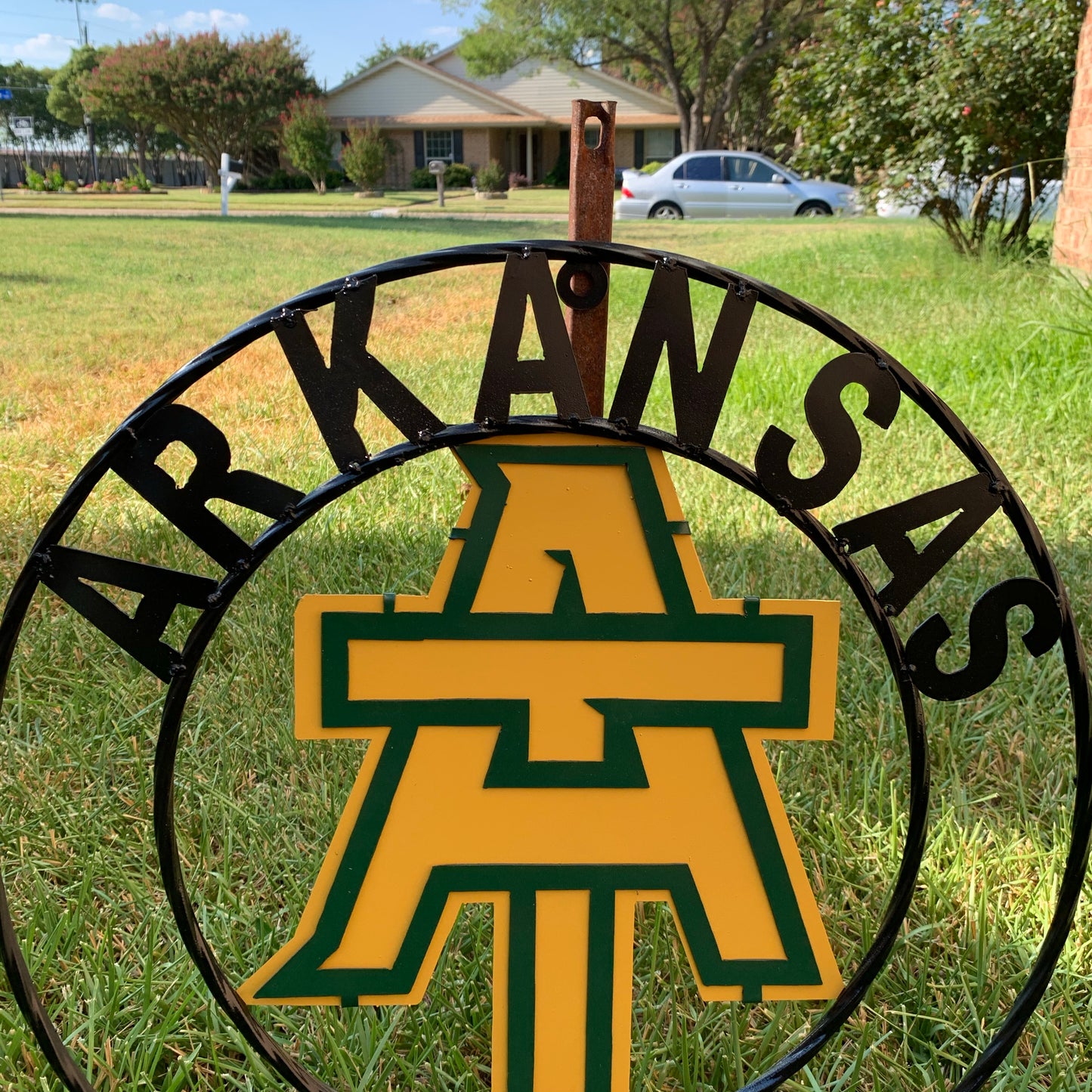 ARKANSAS TECH CUSTOM METAL VINTAGE CRAFT SIGN TEAM WESTERN HOME DECOR HANDMADE