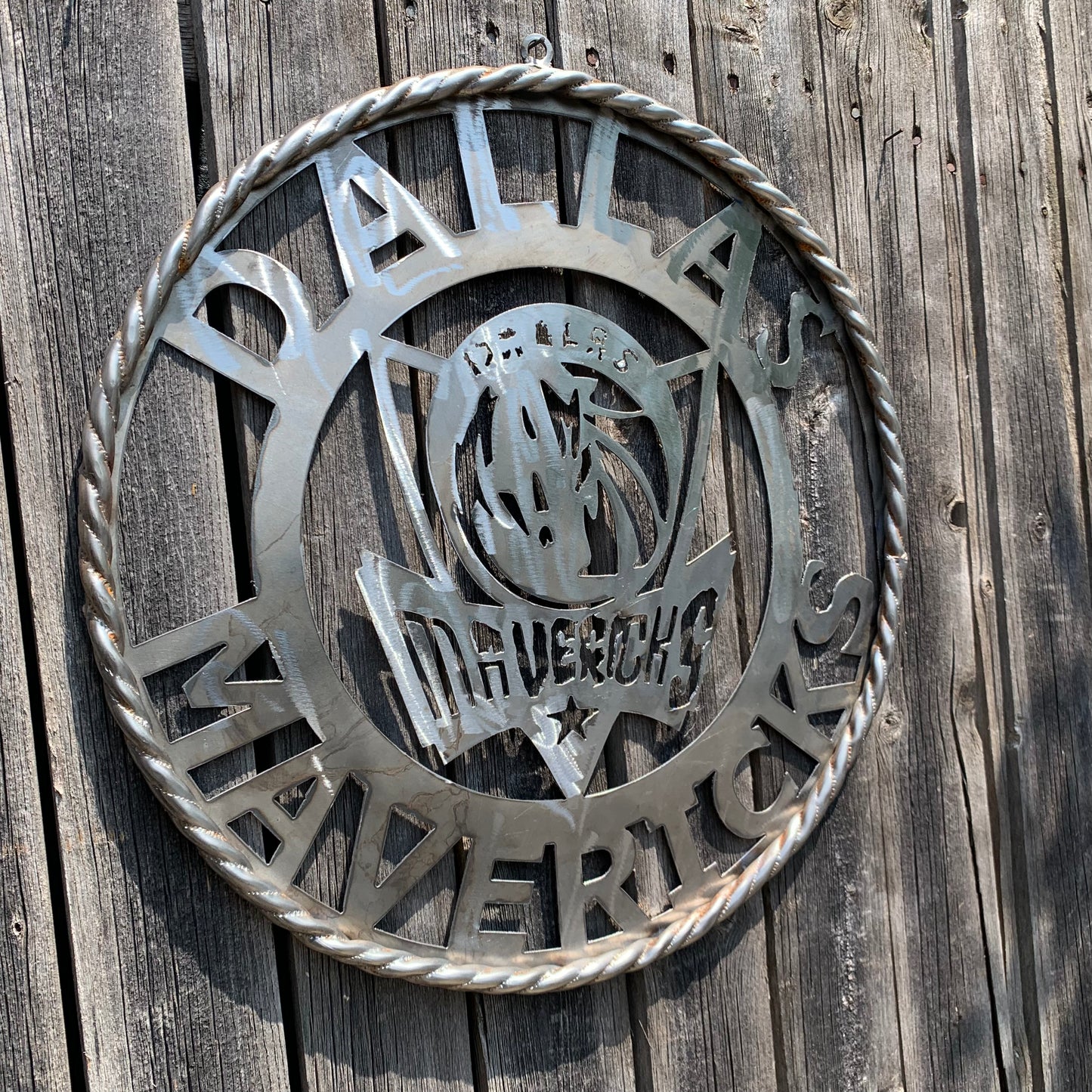 12",18", 24", 32",36" DALLAS MAVERICKS CUSTOM RAW METAL VINTAGE CRAFT TEAM SPORTS SIGN HANDMADE