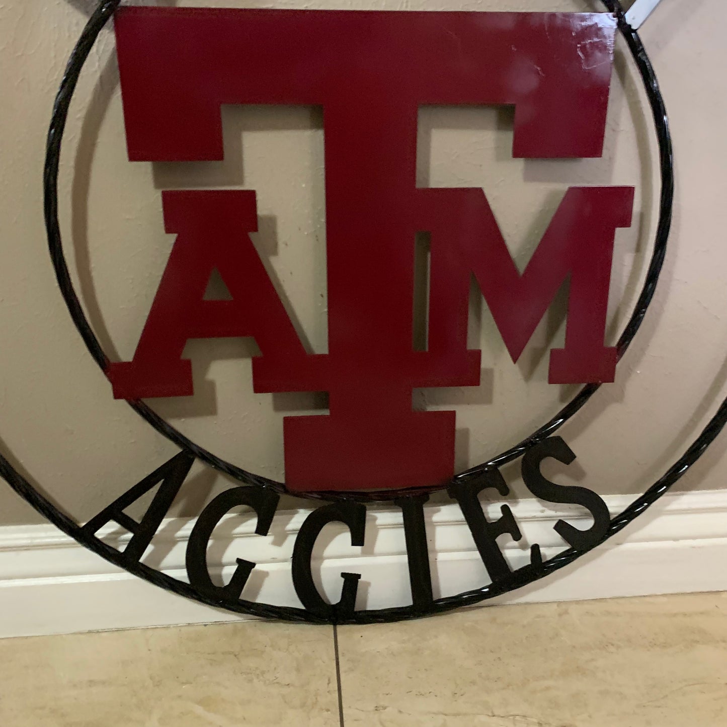 GIGEM AGGIES CUSTOM METAL VINTAGE CRAFT SIGN TEAM WESTERN HOME DECOR HANDMADE