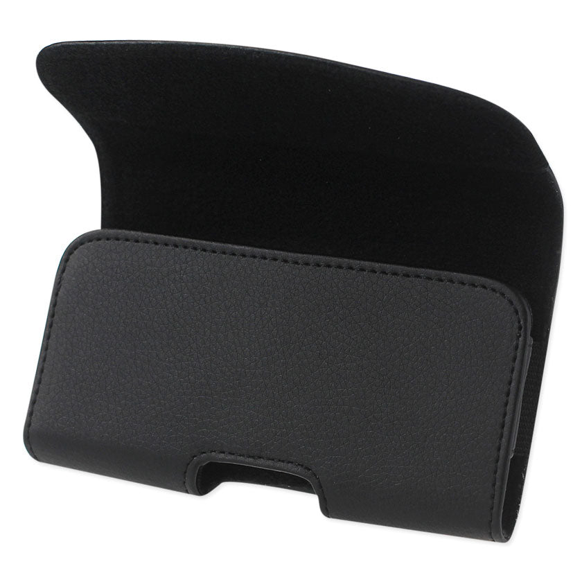 HP102B-BK 7" REIKO XL MEGA EXTRA LARGE LEATHER POUCH BELT LOOP HOLSTER CELL PHONE CASE UNIVERSAL OVERSIZE --FREE SHIPPING