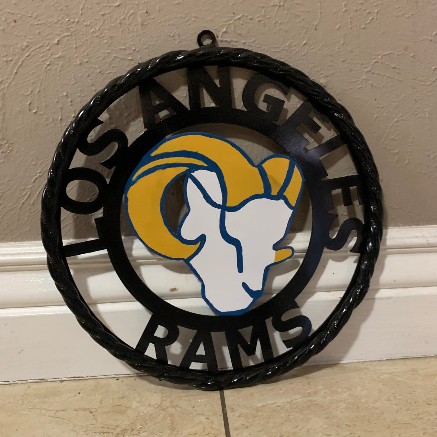 12", 18", 24", 32" LOS ANGES RAMS METAL CUSTOM VINTAGE CRAFT WALL ART TEAM SIGN HANDMADE