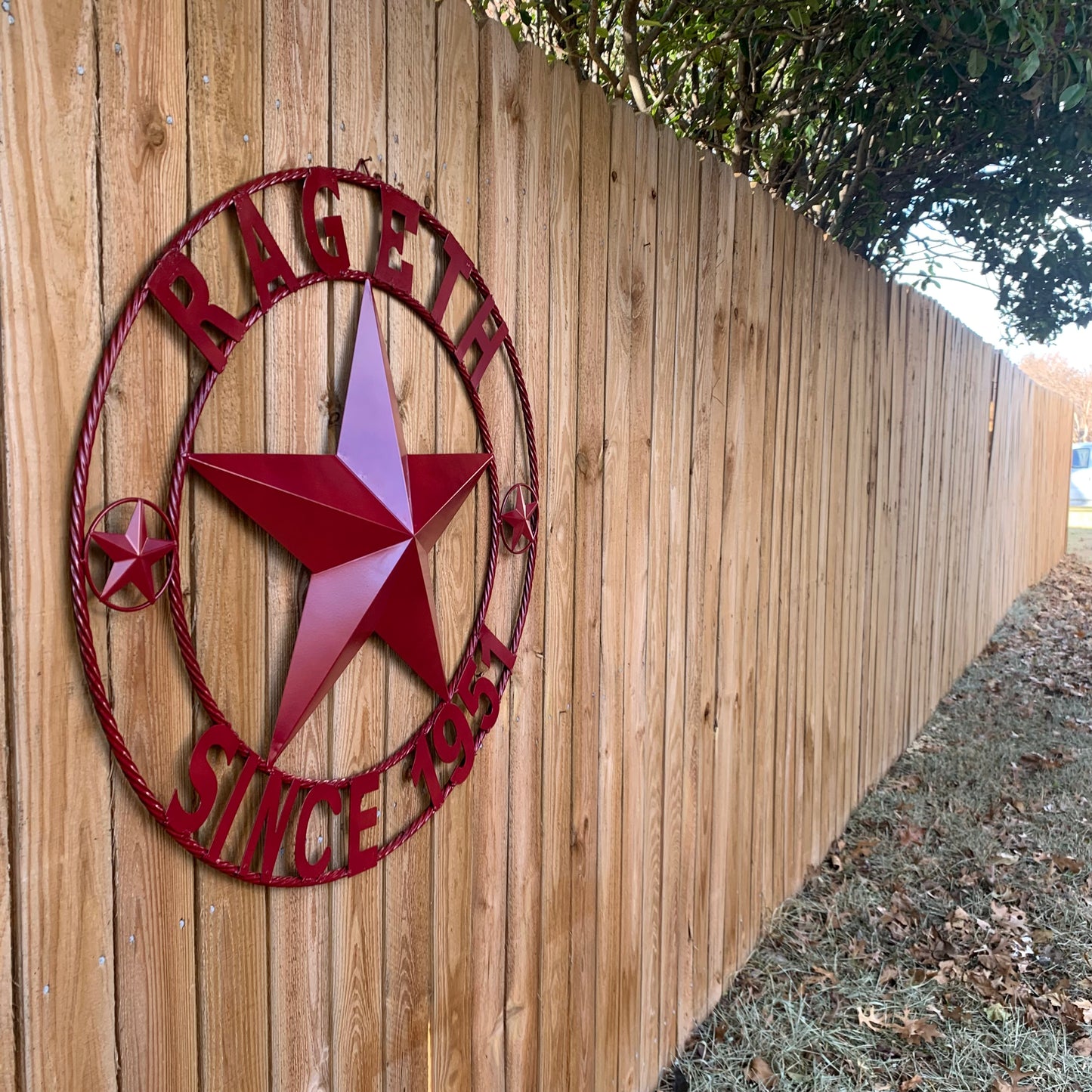PHILLIPS STYLE YOUR CUSTOM STAR METAL NAME RUSTIC BURGUNDY RED PHILLIPS CUSTOM 3d STAR METAL NAME BARN STAR TWISTED ROPE RING DESIGN METAL WALL ART HOME DECOR ANY SIZE