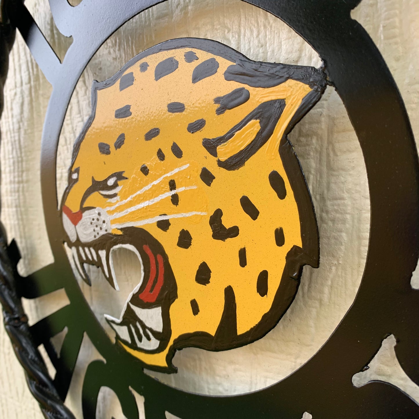 INDIANA IUPUI JAGUARS METAL CUSTOM VINTAGE CRAFT TEAM SIGN HANDMADE