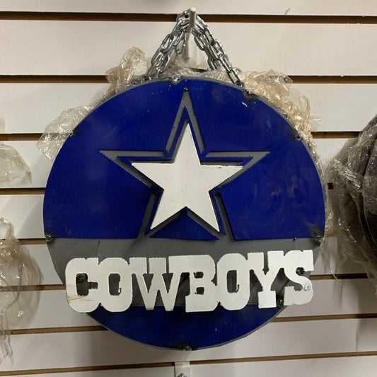 12" DALLAS COWBOYS DISC CUSTOM VINTAGE METAL TEAM DISC WALL ART WESTERN HOME DECOR CRAFT HANDMADE