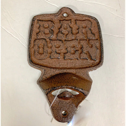#SI_G092 MAN CAVE BOTTLE OPENER CAST IRON METAL WESTERN HOME DECOR CRAFT