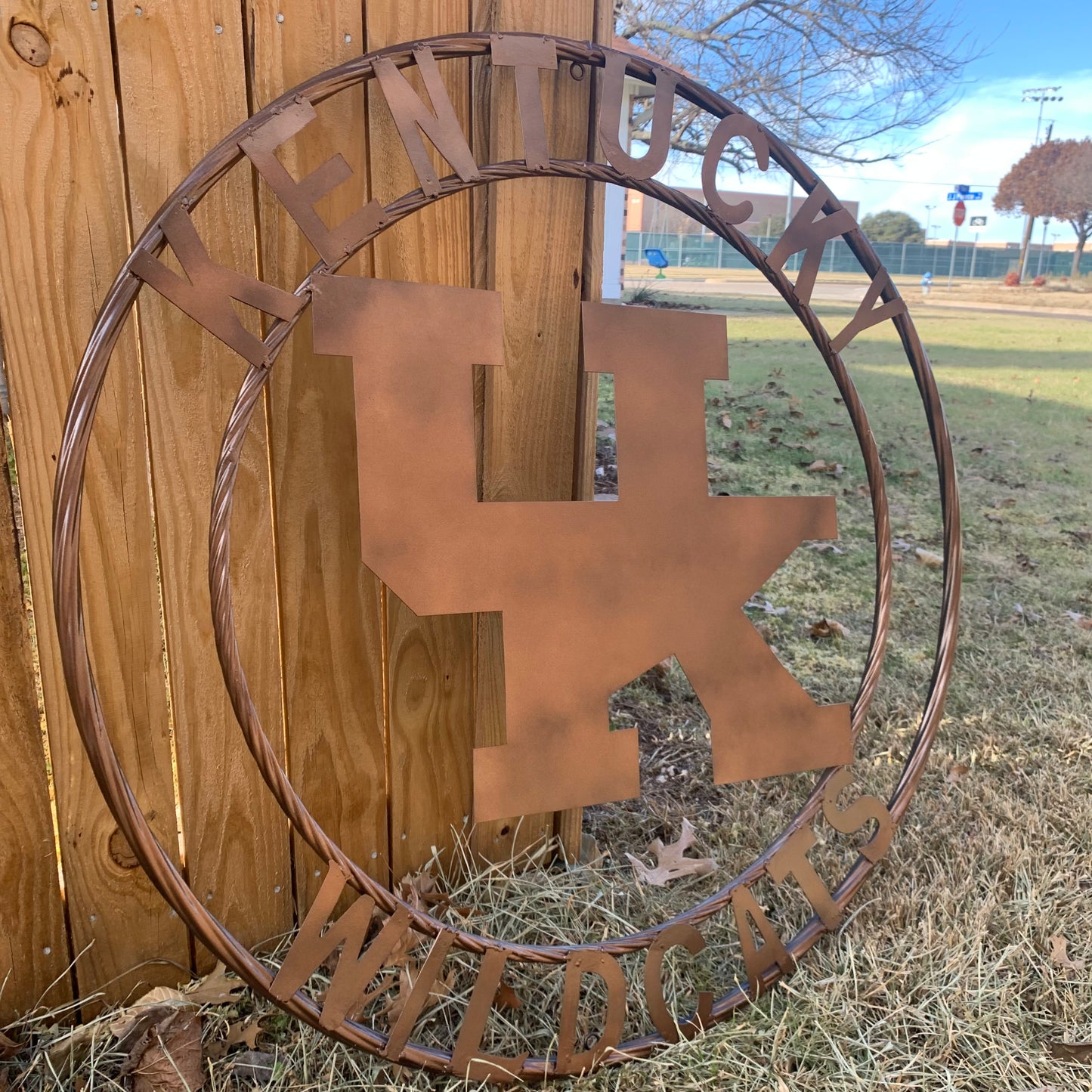 12",18", 24", 32" KENTUCKY WILDCATS RUSTIC BRONZE CUSTOM METAL VINTAGE CRAFT SIGN HANDMADE