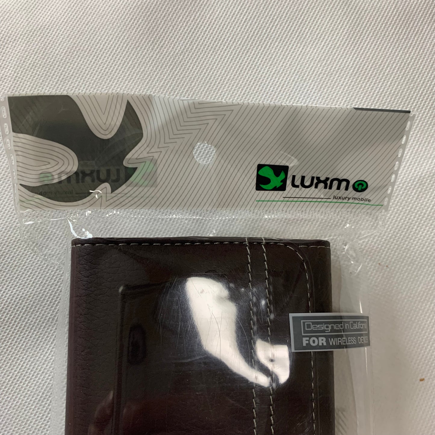 6.6" LUXMO COFFEE BROWN LEATHER EXTRA LARGE POUCH BELT LOOP HOLSTER CELL PHONE CASE UNIVERSAL OVERSIZE #LU20