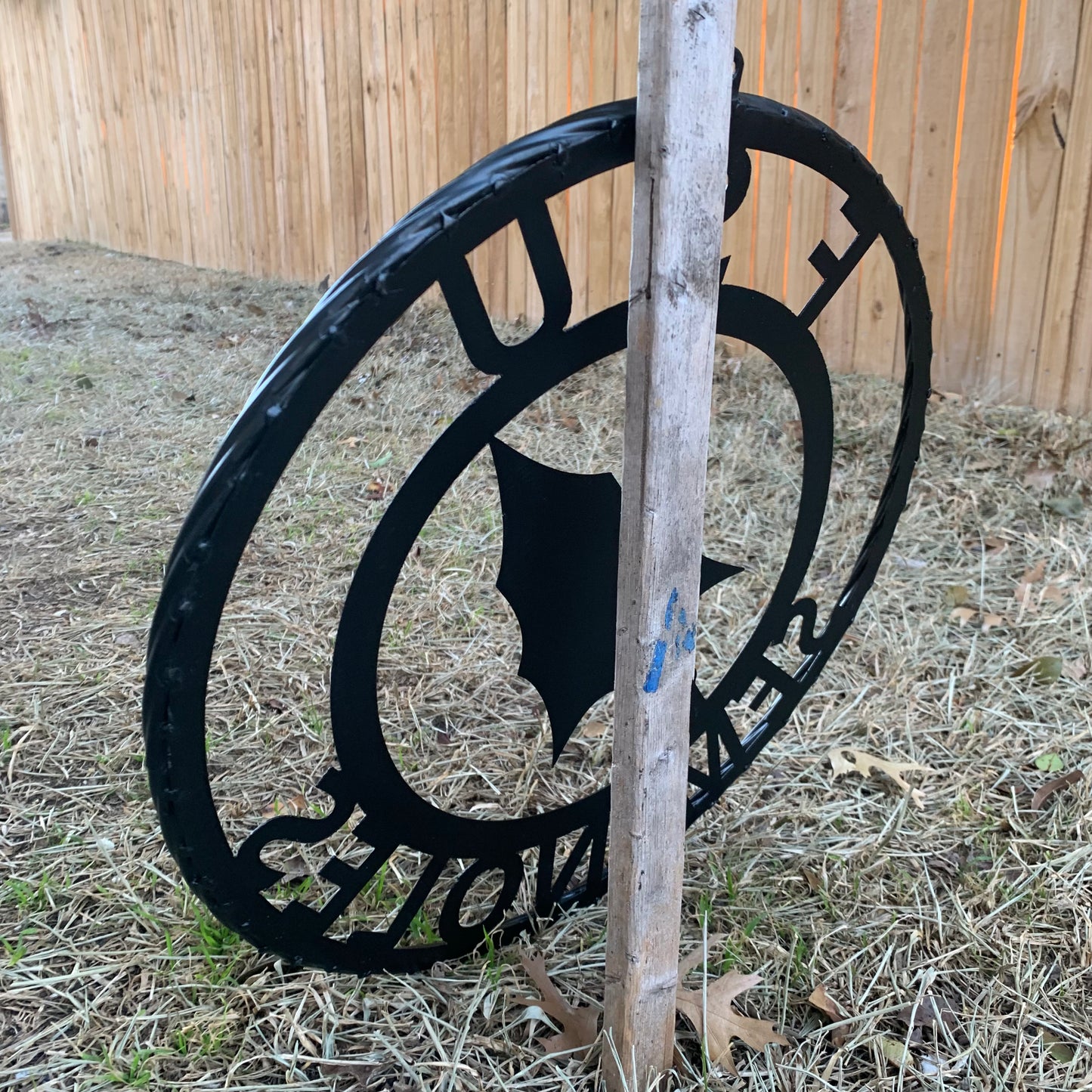 12", 18", 24", 32" FSU SEMINOLES FLORIDA STATE SPEAR CUSTOM METAL VINTAGE CRAFT TEAM SIGN RUSTIC BLACK HANDMADE