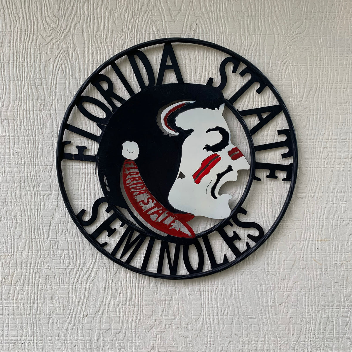 12", 18", 24", 32" FSU FLORIDA STATE SEMINOLES INDIAN LOGO METAL CUSTOM VINTAGE CRAFT TEAM SIGN