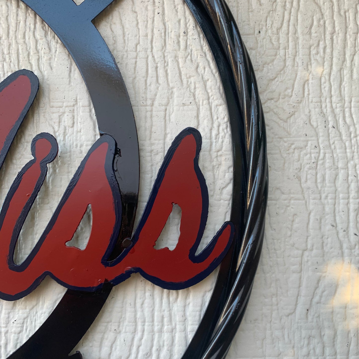 OLE MISS REBELS MISSISSIPPI CUSTOM METAL VINTAGE CRAFT TEAM SIGN WESTERN HOME DECOR HANDMADE