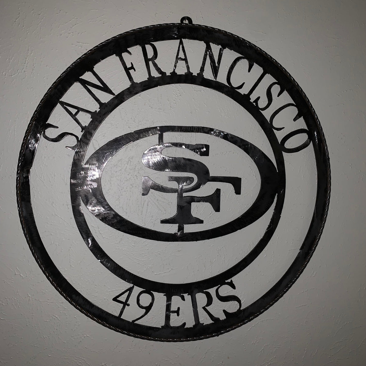 SAN FRANCISCO 49ERS METAL CUSTOM VINTAGE RAW METAL CRAFT TEAM SIGN HANDMADE 12",18",24",32",36",40",50"