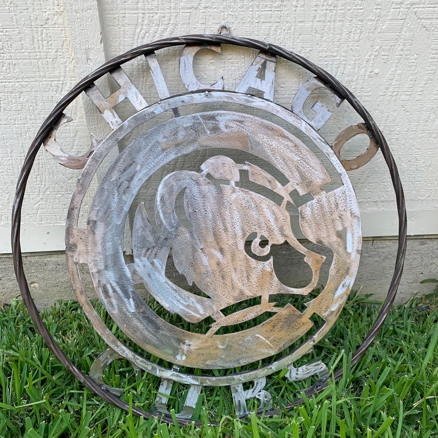 12", 18", 24", 32" CHICAGO CUBS CUSTOM RAW METAL VINTAGE CRAFT TEAM SPORTS SIGN HANDMADE