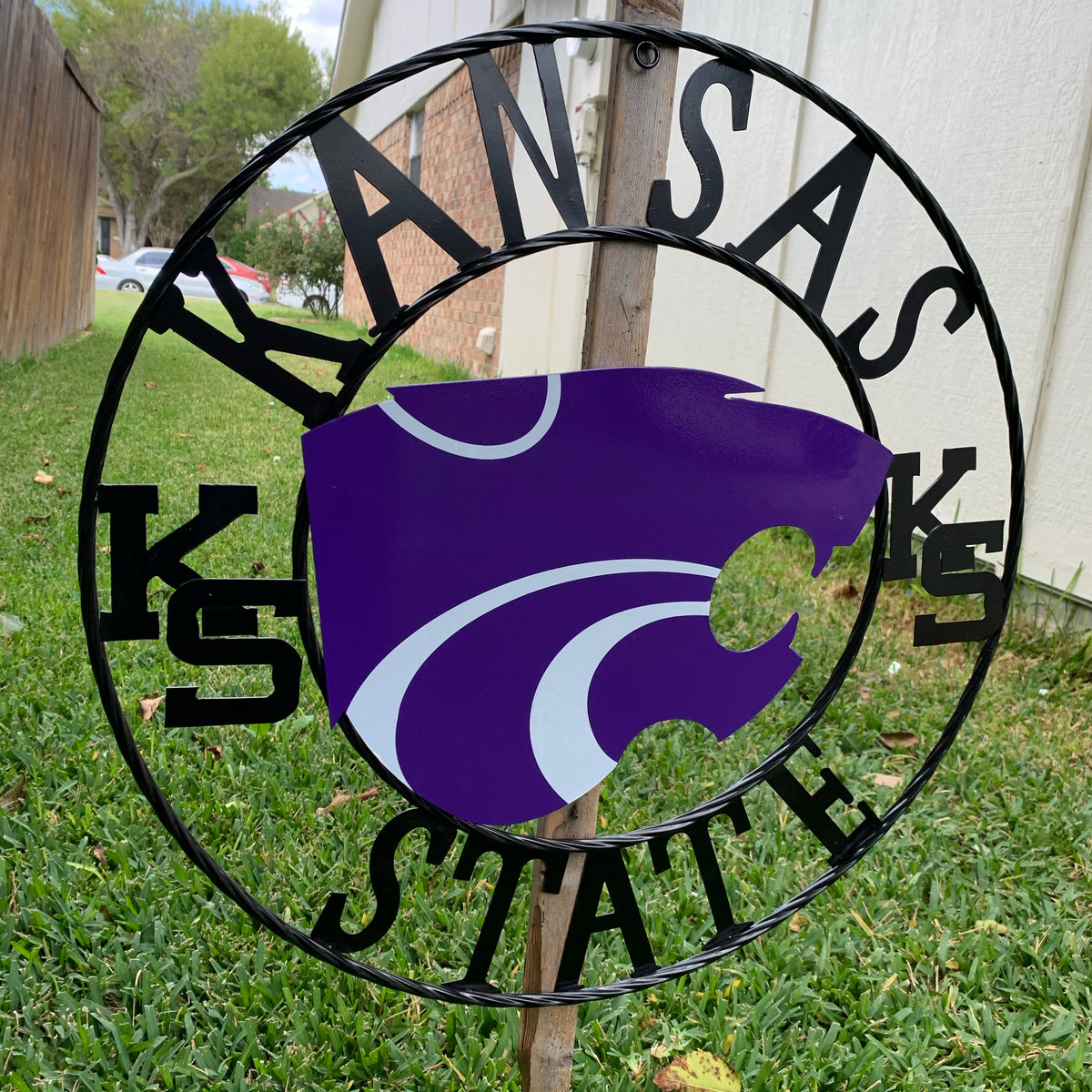 KANSAS STATE CUSTOM METAL VINTAGE CRAFT SIGN WALL ART TEAM SIGN HANDMADE #EH12127