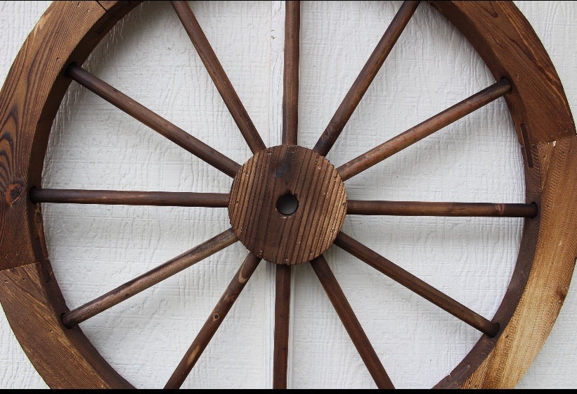 16",24",30" WAGON WHEEL BARN WHITE WOOD & MORE WESTERN HOME DECOR HANDMADE NEW #EH11189