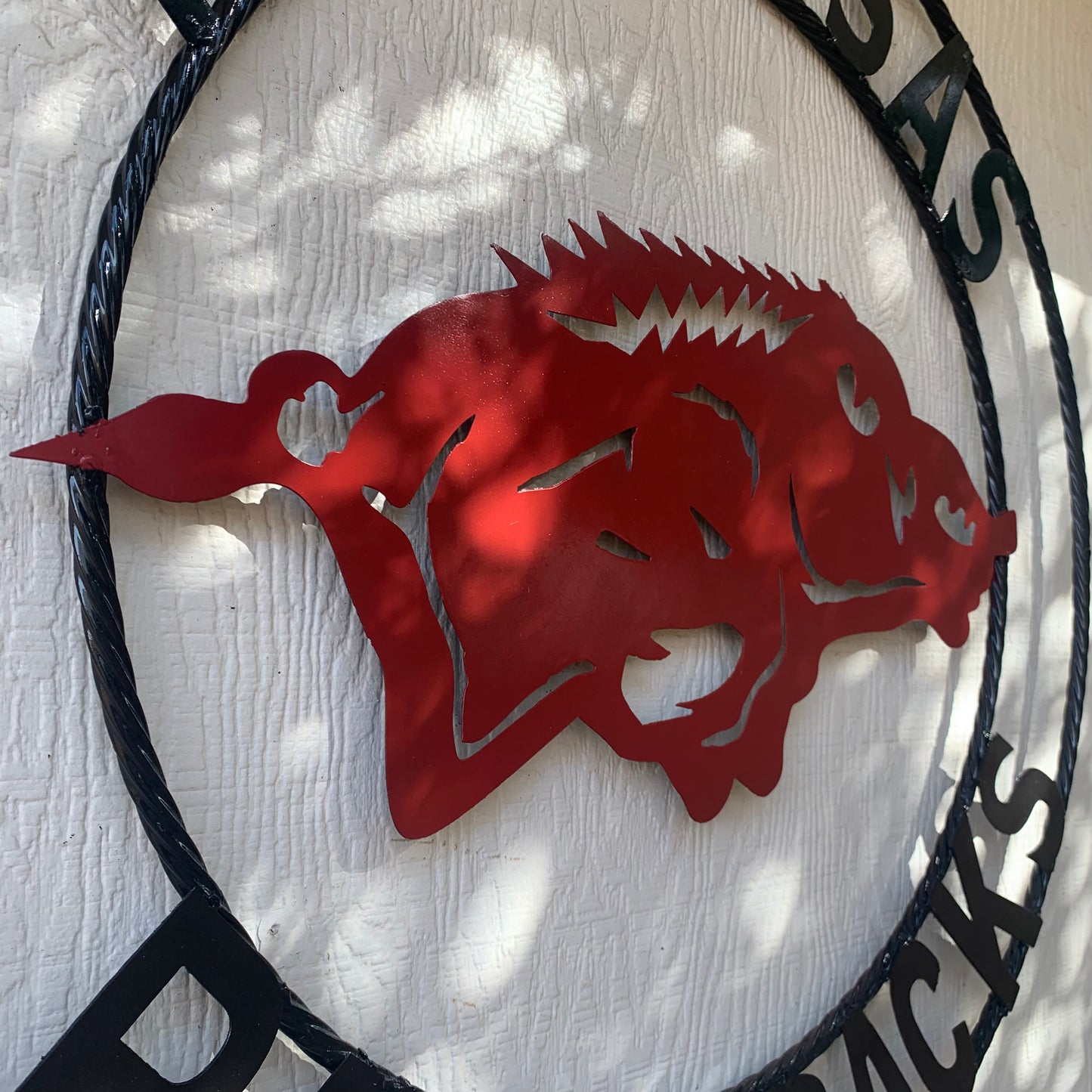 ARKANSAS RAZORBACKS CUSTOM METAL VINTAGE CRAFT SIGN TEAM WALL ART WESTERN HOME DECOR HANDAMADE