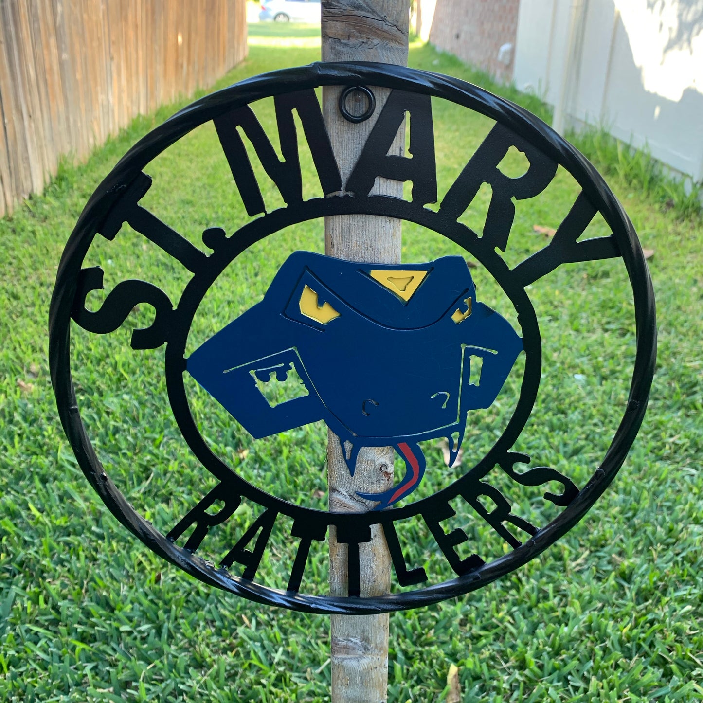 St. MARY RATTLERS METAL CUSTOM VINTAGE CRAFT TEAM SIGN HANDMADE