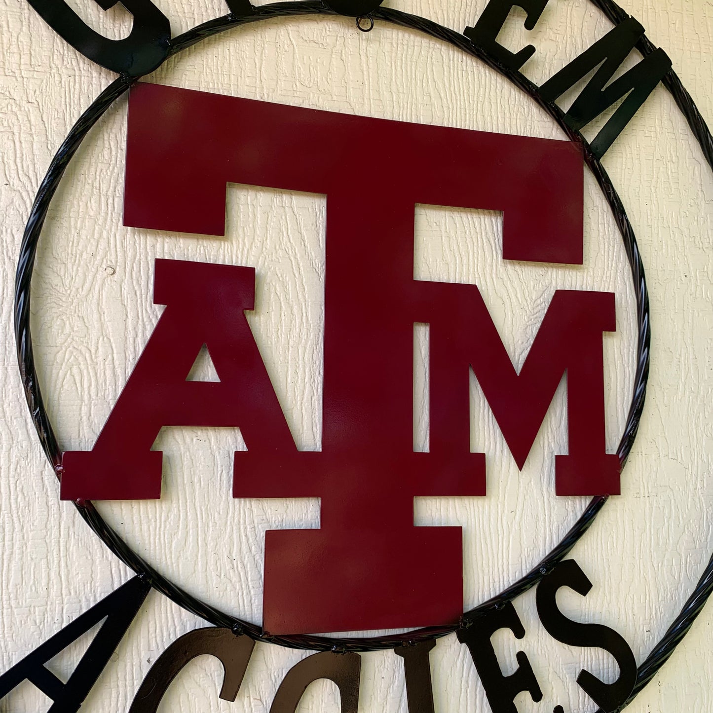 GIGEM AGGIES CUSTOM METAL VINTAGE CRAFT SIGN TEAM WESTERN HOME DECOR HANDMADE