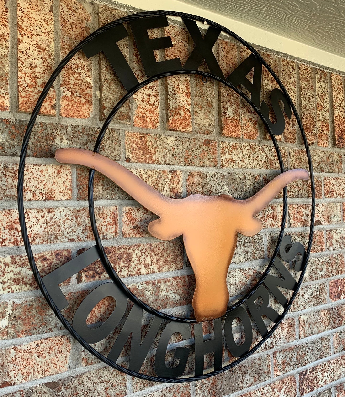 TEXAS LONGHORNS CUSTOM METAL VINTAGE CRAFT TEAM SIGN WESTERN HOME DECOR HANDMADE #EH90072