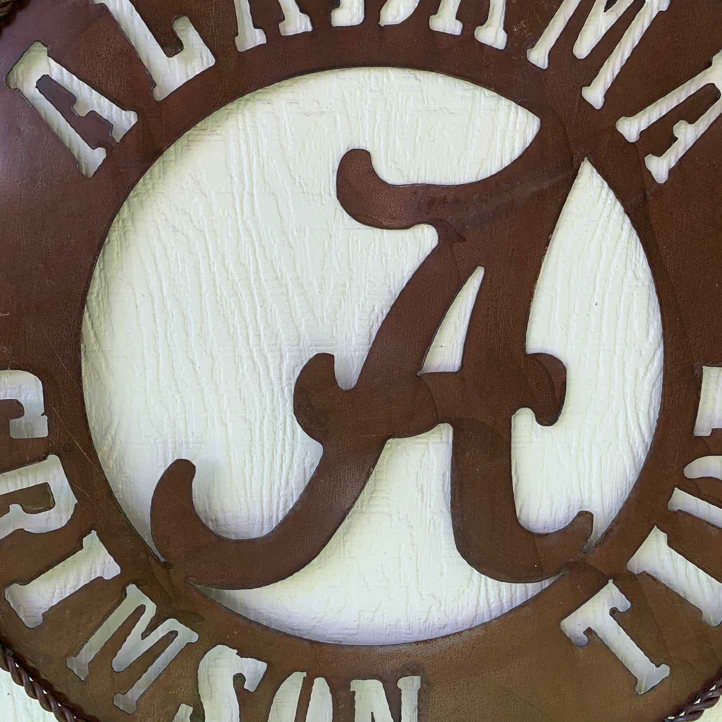 ALABAMA CRIMSON TIDE WIDE BAND RING CUSTOM METAL VINTAGE CRAFT TEAM SIGN HANDMADE