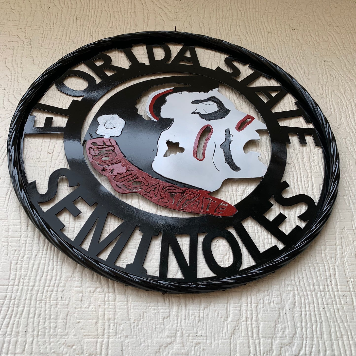 12", 18", 24", 32" FSU FLORIDA STATE SEMINOLES INDIAN LOGO METAL CUSTOM VINTAGE CRAFT TEAM SIGN