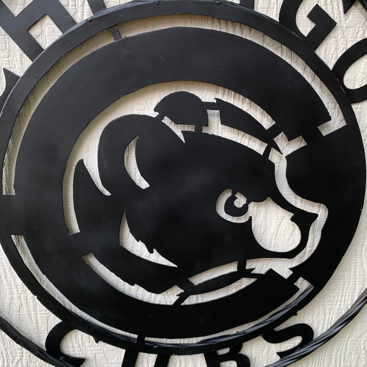 12", 18", 24", 32" CHICAGO CUBS CUSTOM BLACK & RAW METAL VINTAGE CRAFT TEAM SPORTS SIGN HANDMADE