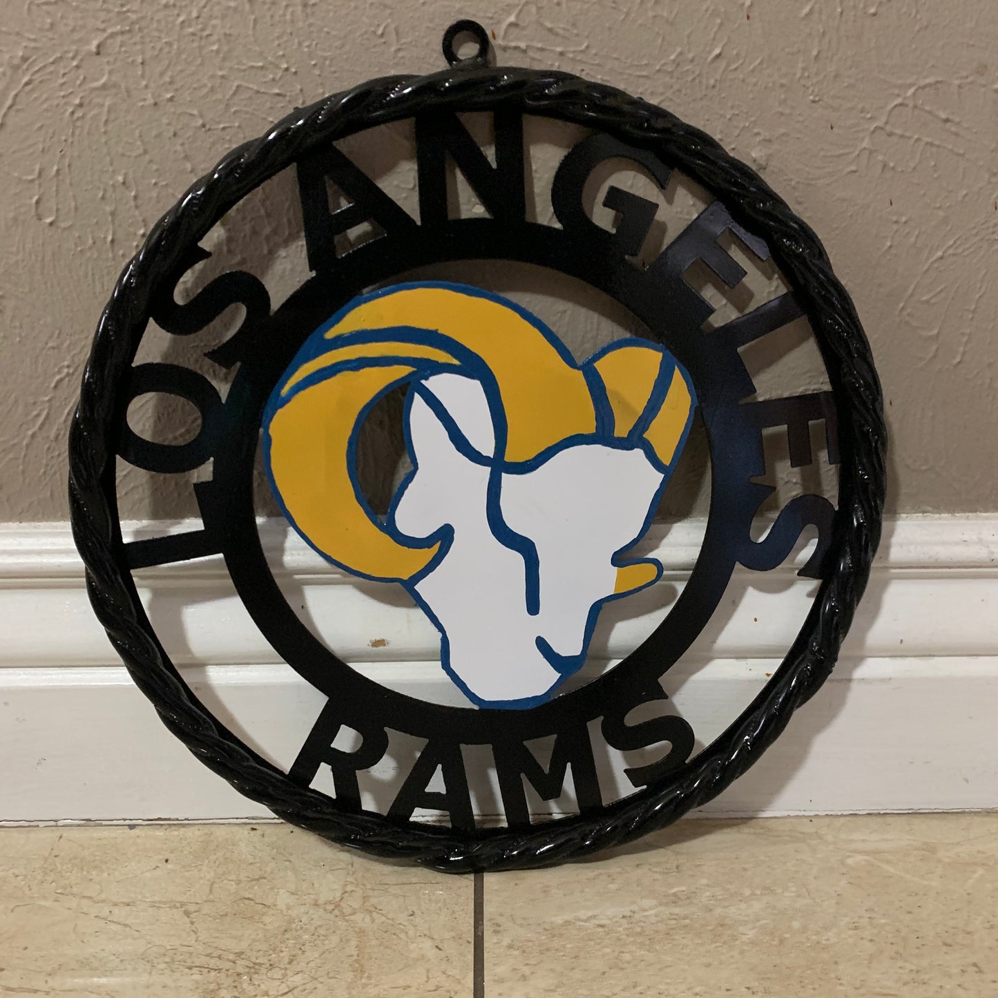 12", 18", 24", 32" LOS ANGES RAMS METAL CUSTOM VINTAGE CRAFT WALL ART TEAM SIGN HANDMADE