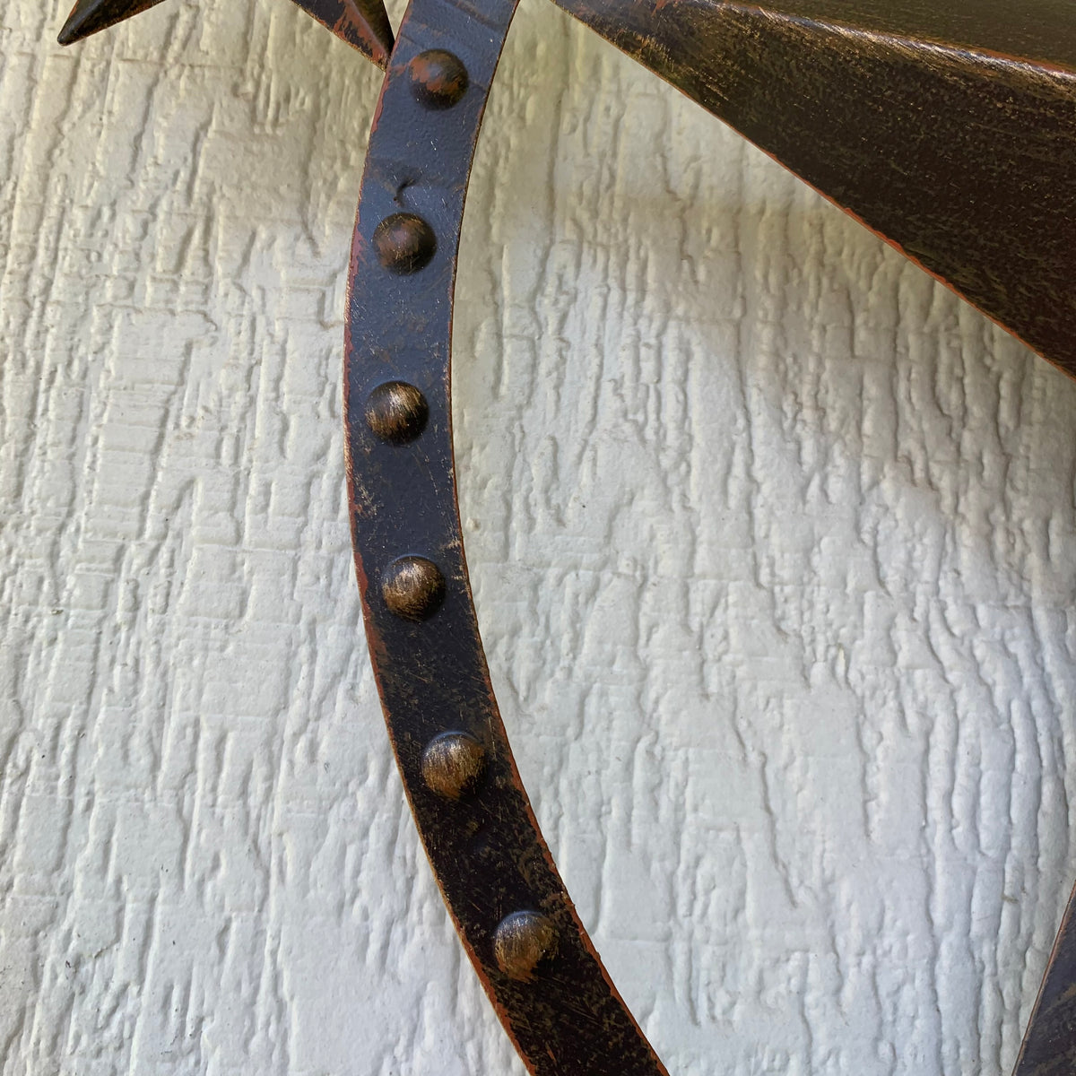 24" GOD BLESS OUR HOME BEADED STAR COLIBROX METAL TWISTED ROPE RING LONE STAR WALL ART WESTERN HOME DECOR RUSTIC DARK BRONZE COPPER HANDMADE NEW