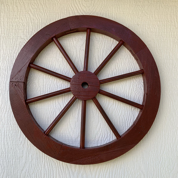 16",24",30" WAGON WHEEL RED BARN WOOD WESTERN HOME DECOR RUSTIC HANDMADE CRAFT