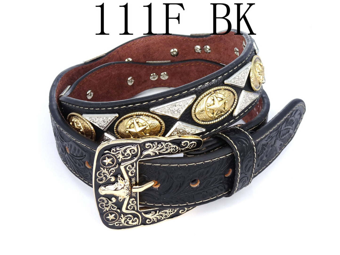 WS _ 111F BK STAR BELT GENUINE LEATHER WESTERN BELTS FASHION NEW STYLE
