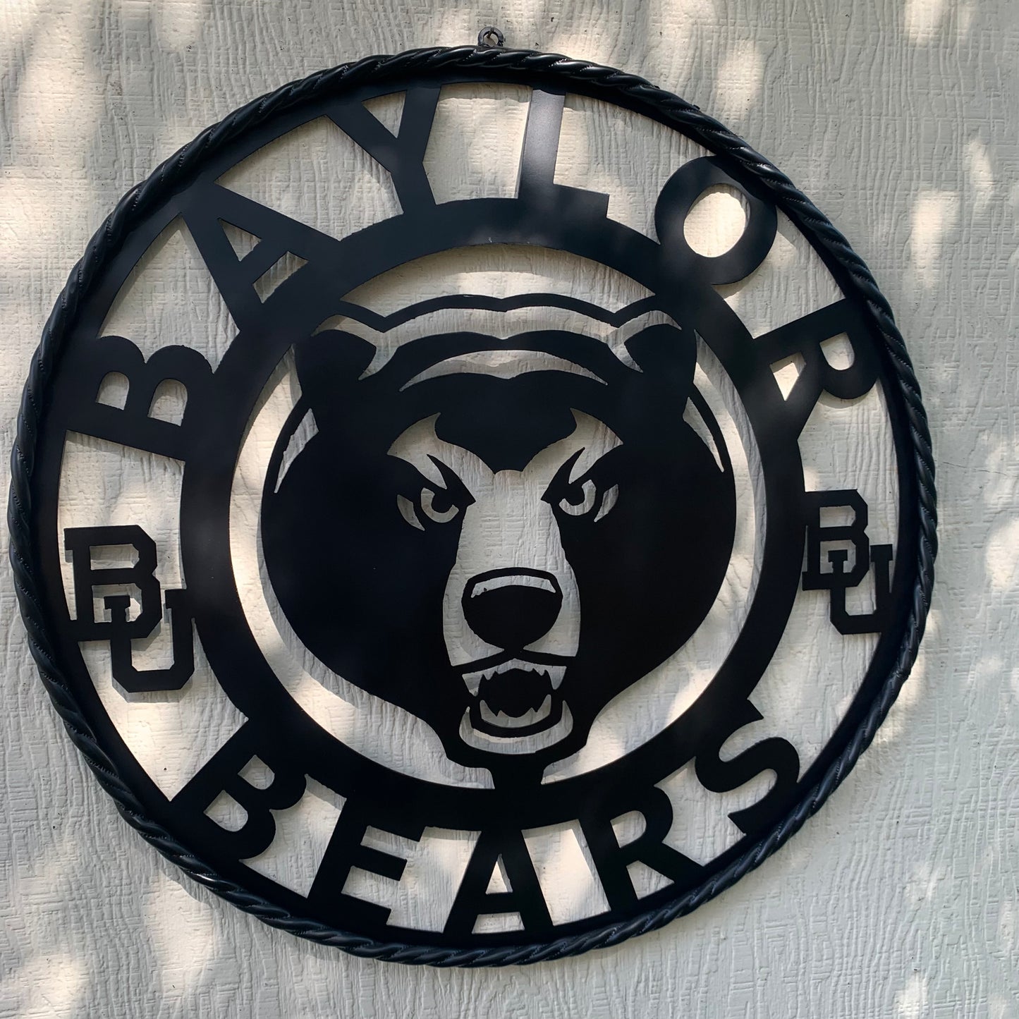 12", 18", 24", 32" BAYLOR BEARS ALL BLACK CUSTOM METAL VINTAGE TEAM SIGN WALL ART WESTERN HOME DECOR
