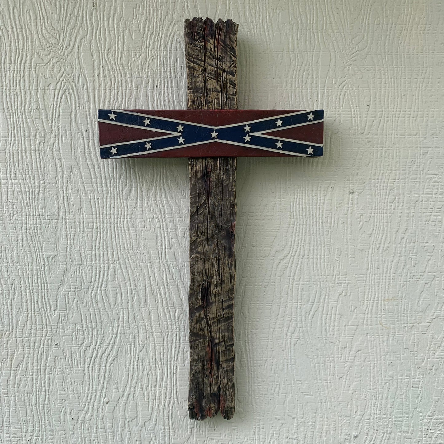 P & G FLAG STONE CROSS WESTERN HOME DECOR NEW ART--FREE SHIPPING