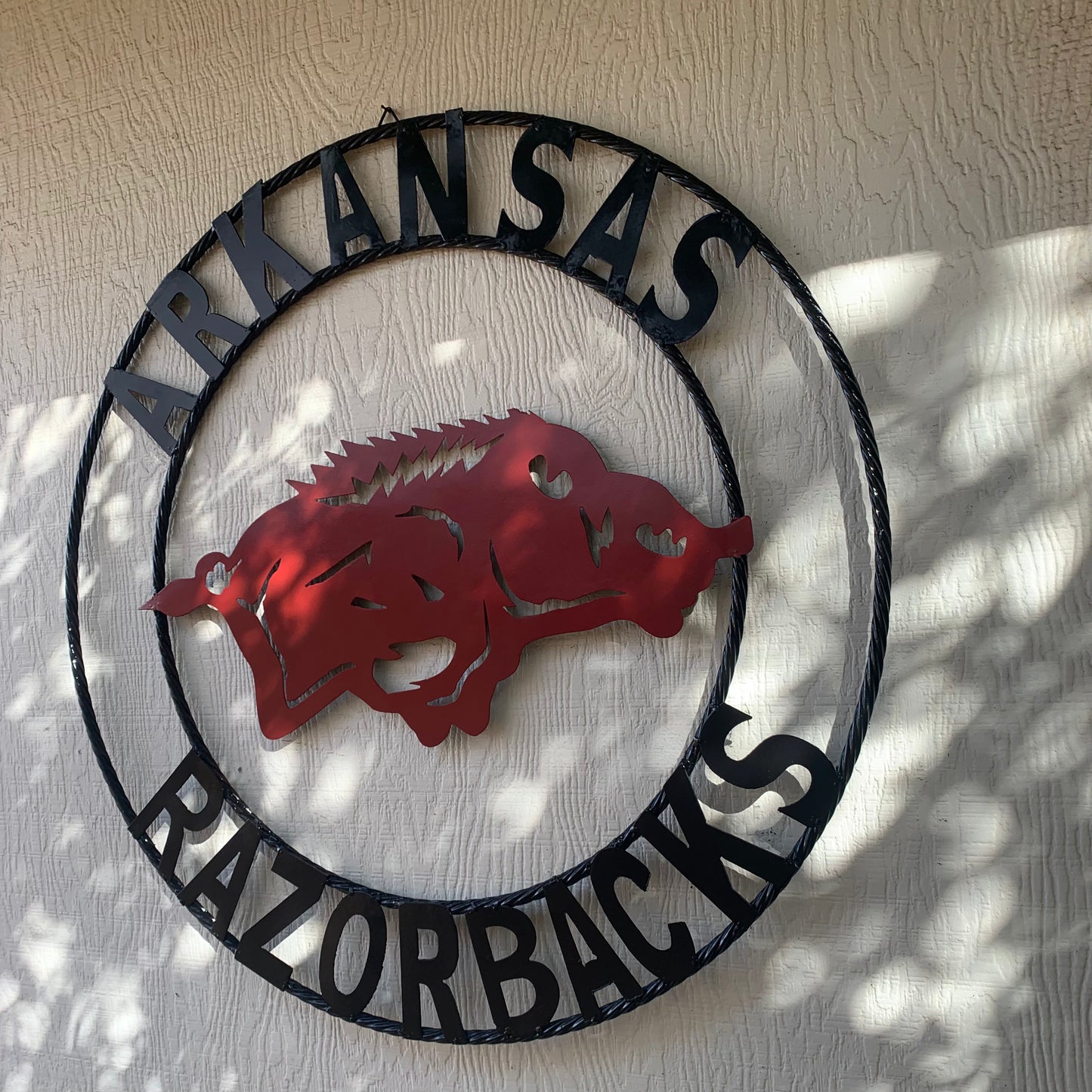 ARKANSAS RAZORBACKS CUSTOM METAL VINTAGE CRAFT SIGN TEAM WALL ART WESTERN HOME DECOR HANDAMADE