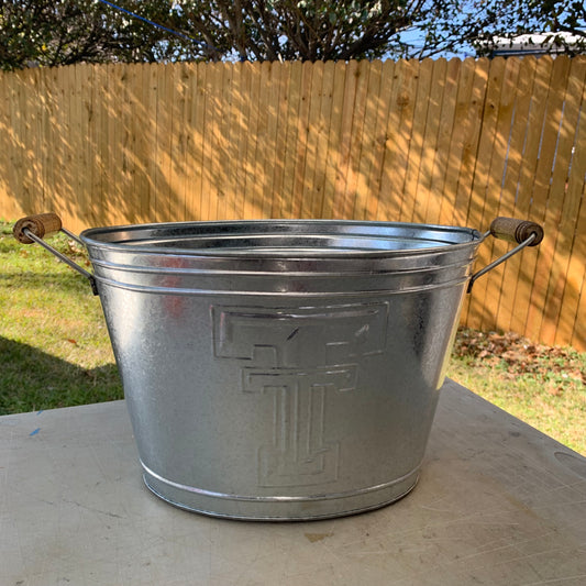 18" TECH SILVER METAL OVAL TUB WESTERN HOME DECOR METAL ART NEW #EH10397