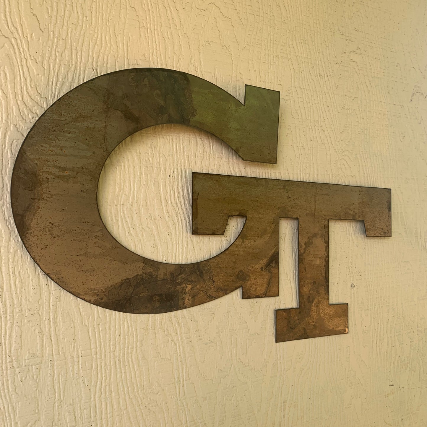 GEORGIA TECH YELLOW JACKETS CUSTOM RAW METAL VINTAGE CRAFT SIGN UNPAINTED HANDMADE 12",18",24",32",36"
