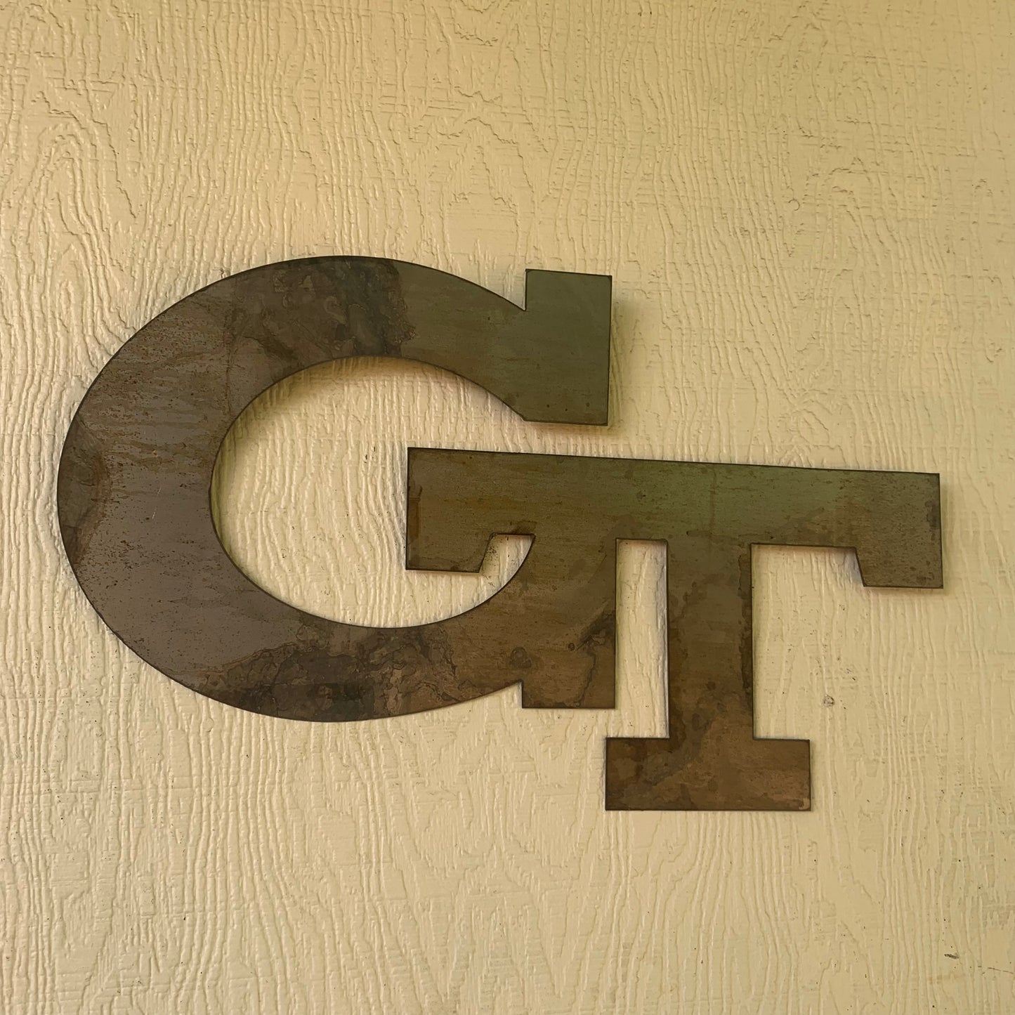 GEORGIA TECH YELLOW JACKETS CUSTOM RAW METAL VINTAGE CRAFT SIGN UNPAINTED HANDMADE 12",18",24",32",36"